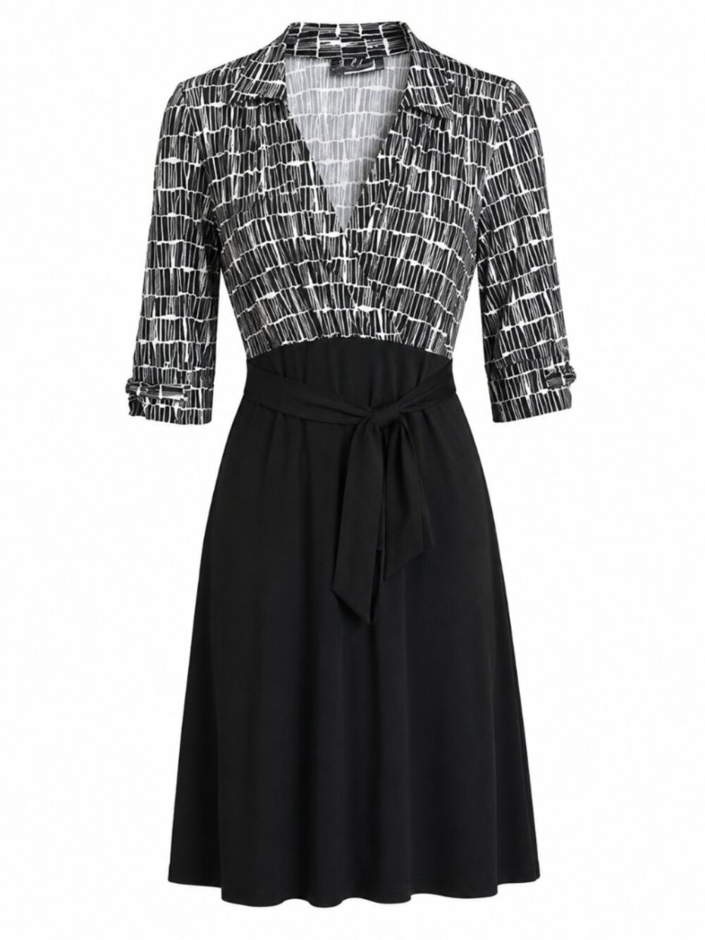 Rare Vintage 90s Jolibel Petite Black Glitter Wrap Dress Made In Canada 12